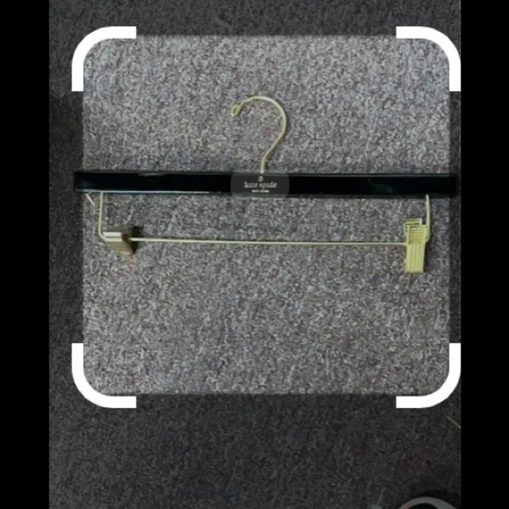 Kate Spade Black and Gold Wooden Pant/Skirt Hanger Bundle of 4